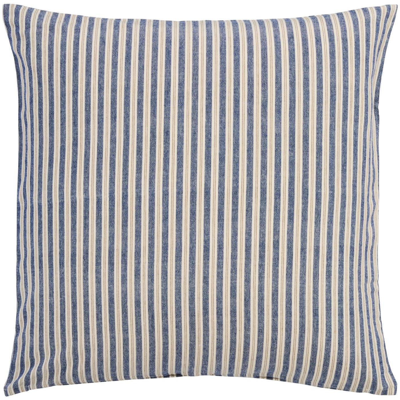 Kissenbezug Elly blaue und braune Streifen