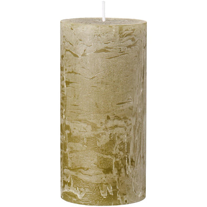 Stumpenkerze rustikal H 14 cm
