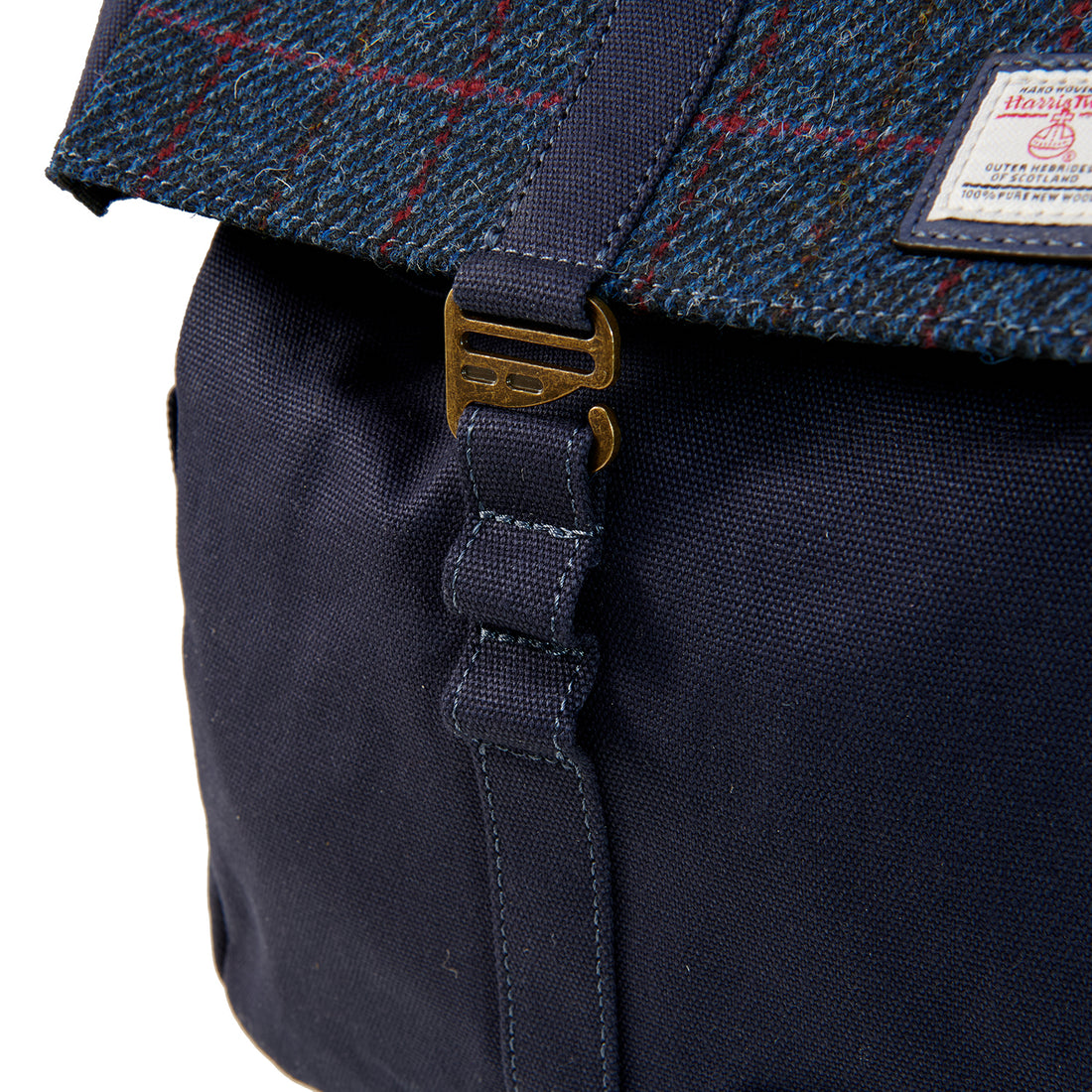 Canvas Lunch Bag Navy Over-Check