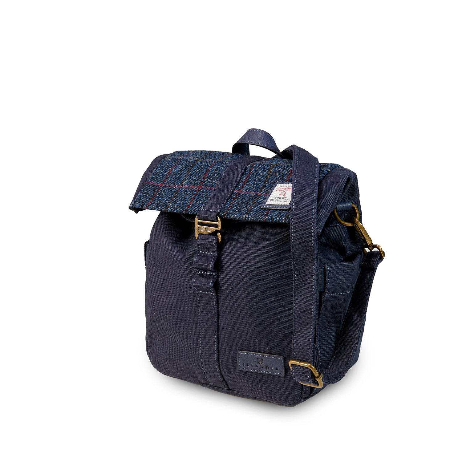 Canvas Lunch Bag Navy Over-Check