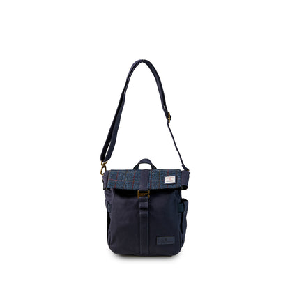 Canvas Lunch Bag Navy Over-Check