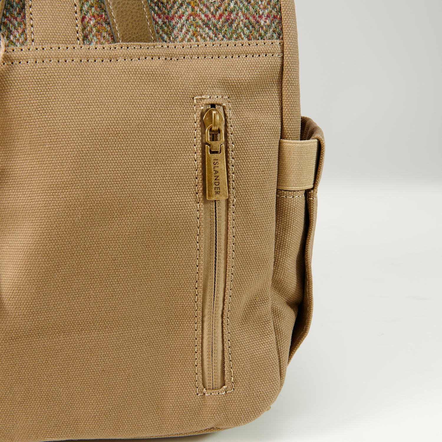 Canvas Lunch Bag Chestnut Herringbone