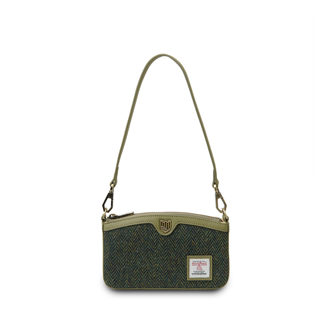 The Ailsa Leather - Dark Green Herringbone