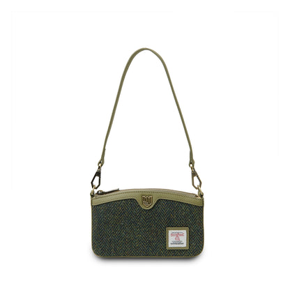 The Ailsa Leather - Dark Green Herringbone