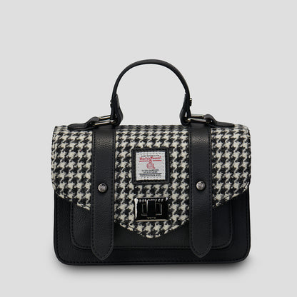 The Mini Satchel Black and White Dogtooth