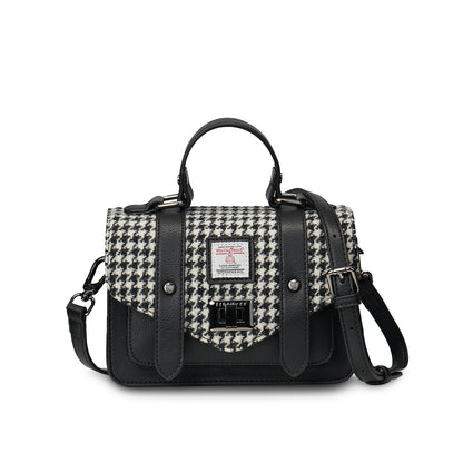 The Mini Satchel Black and White Dogtooth