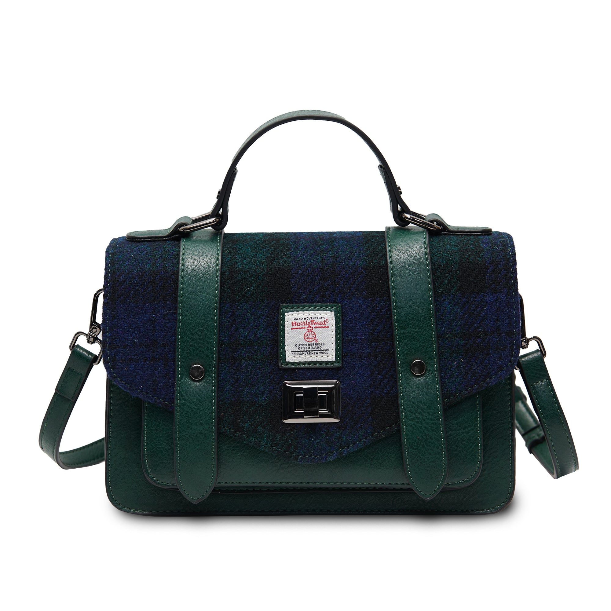 The Medium Satchel Black Watch Tartan