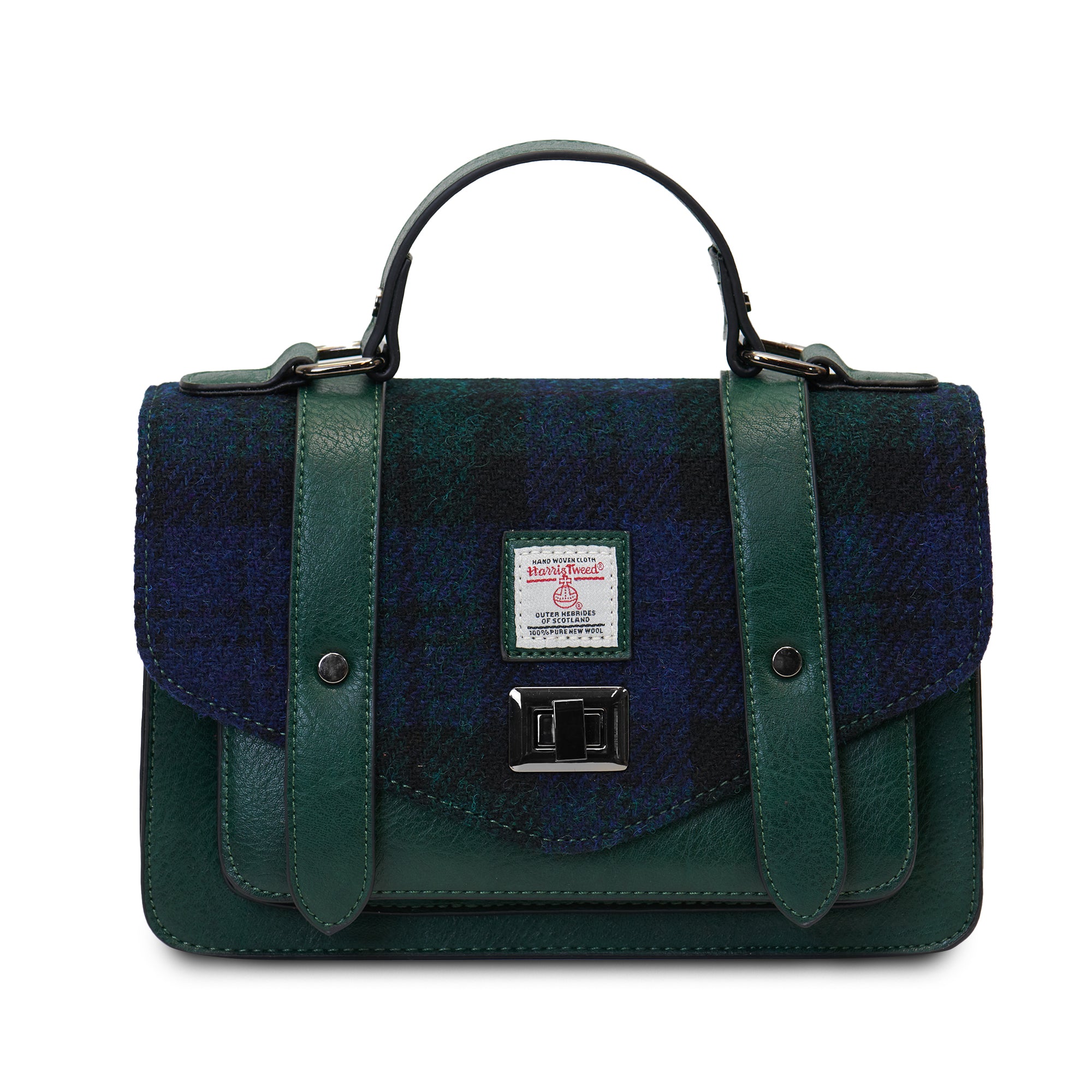 The Medium Satchel Black Watch Tartan