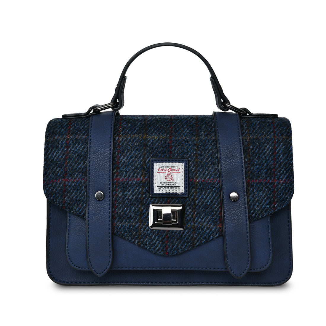 The Medium Satchel Navy Over-Check