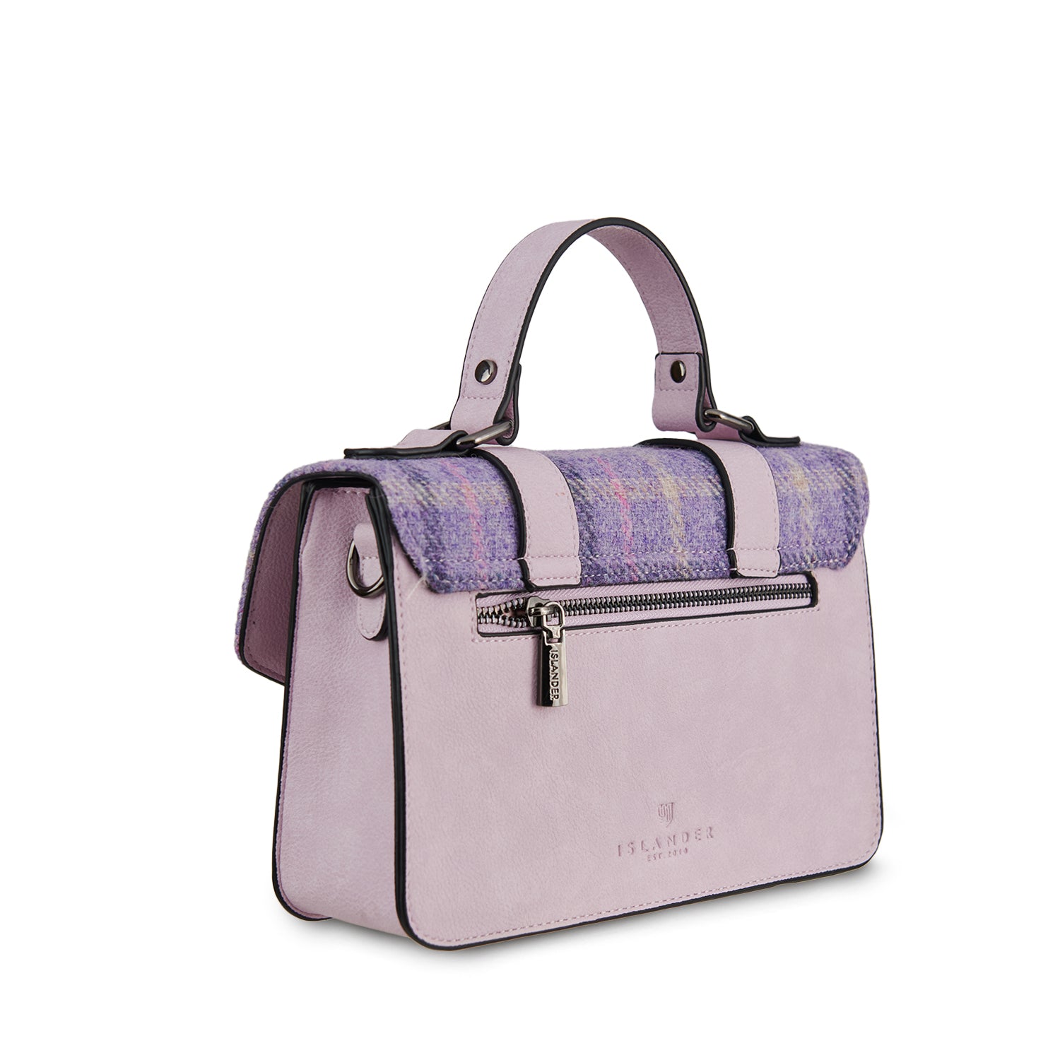 The Mini Satchel Purple Tartan