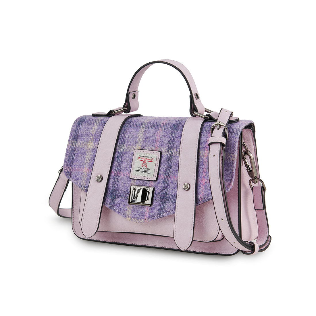 The Mini Satchel Purple Tartan
