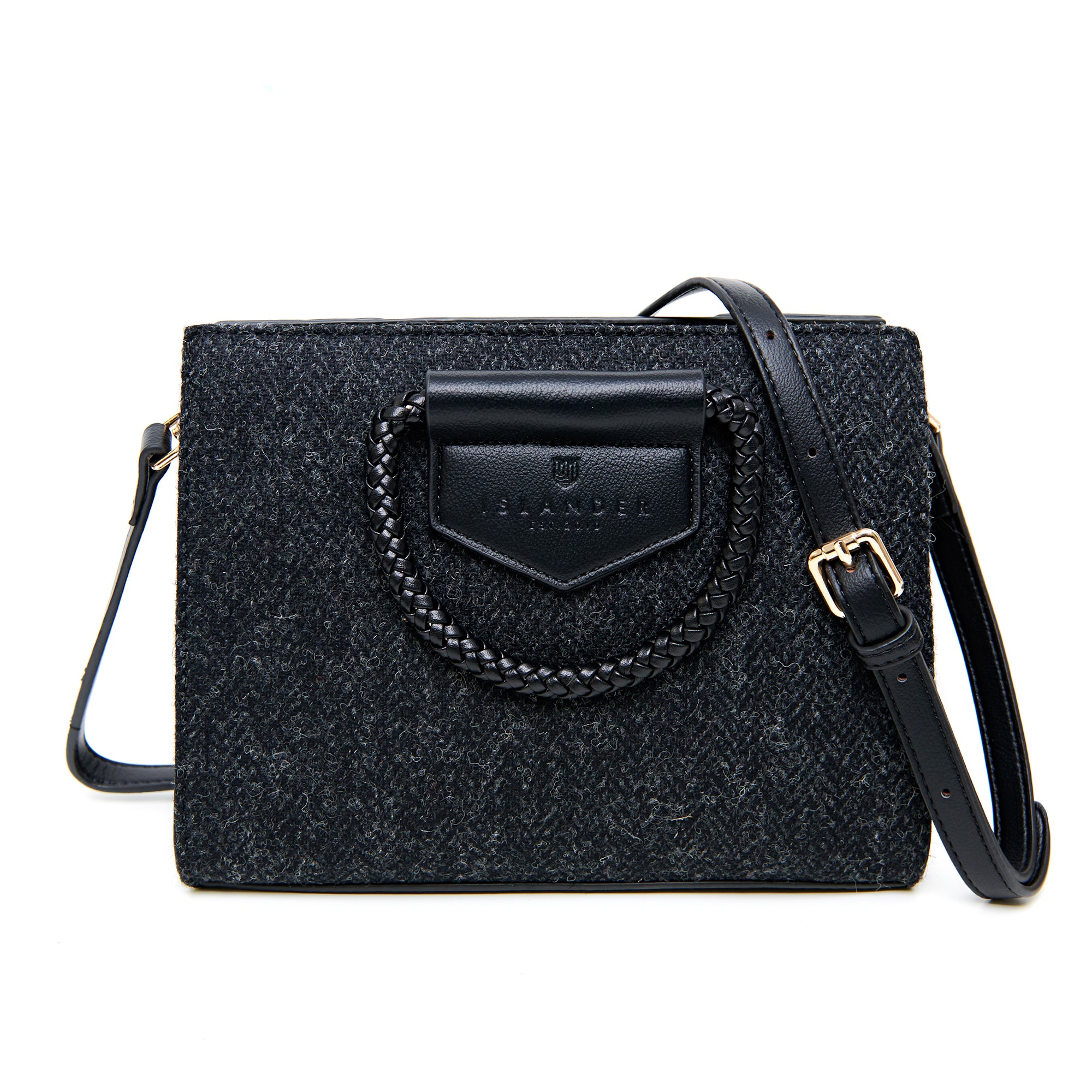 Arran Tasche Black Herringbone