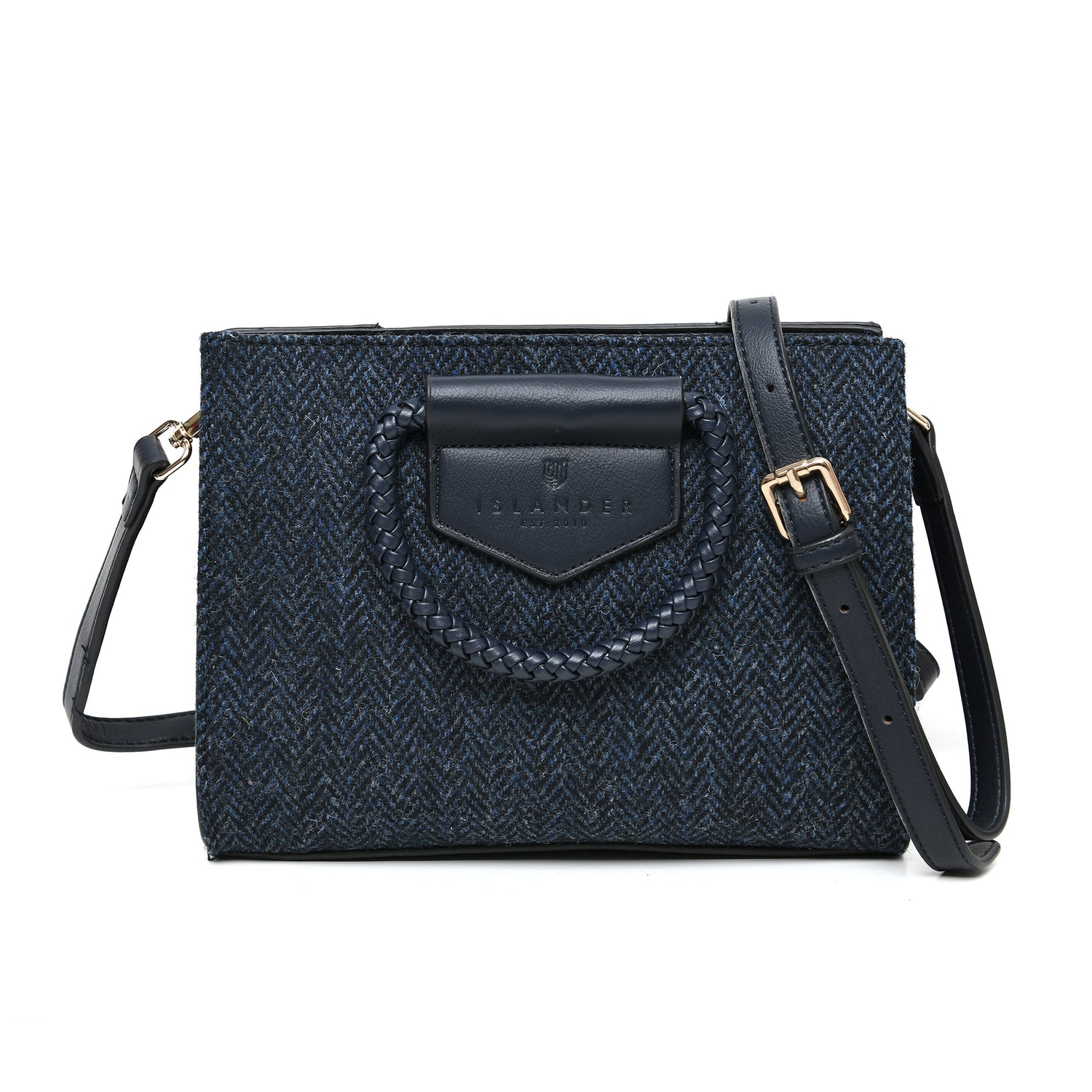 Arran Tasche Navy Herringbone