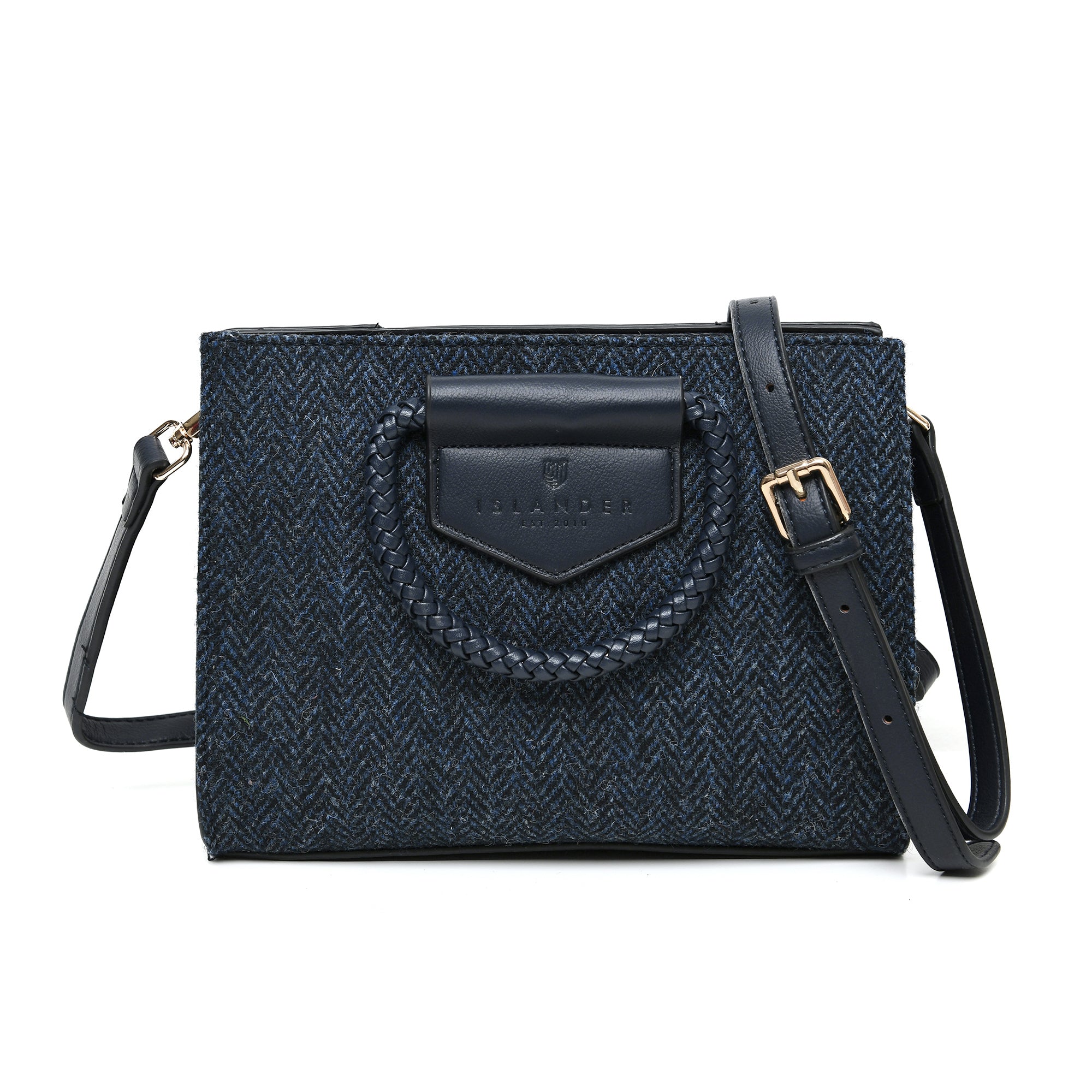 Arran Tasche Navy Herringbone