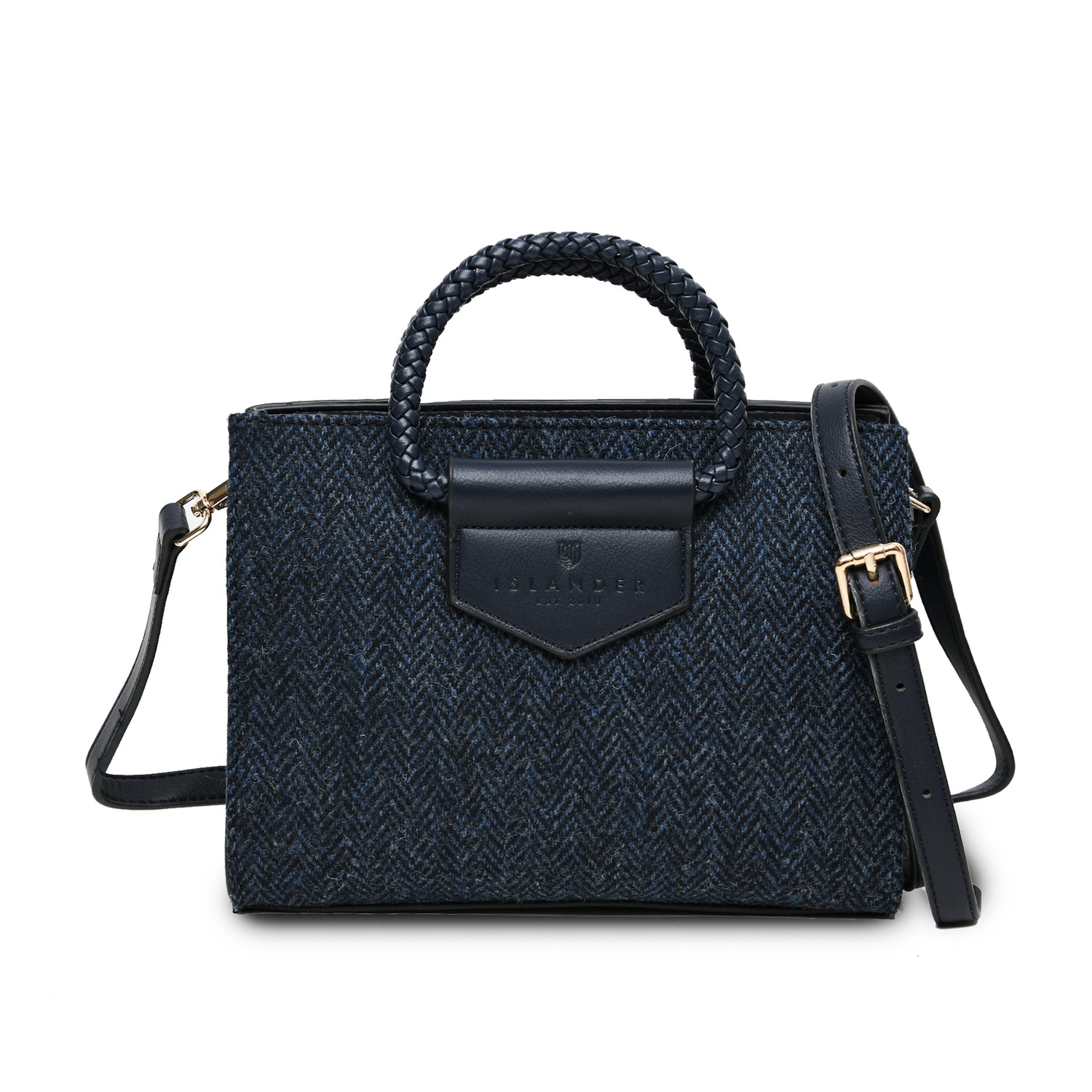 Arran Tasche Navy Herringbone