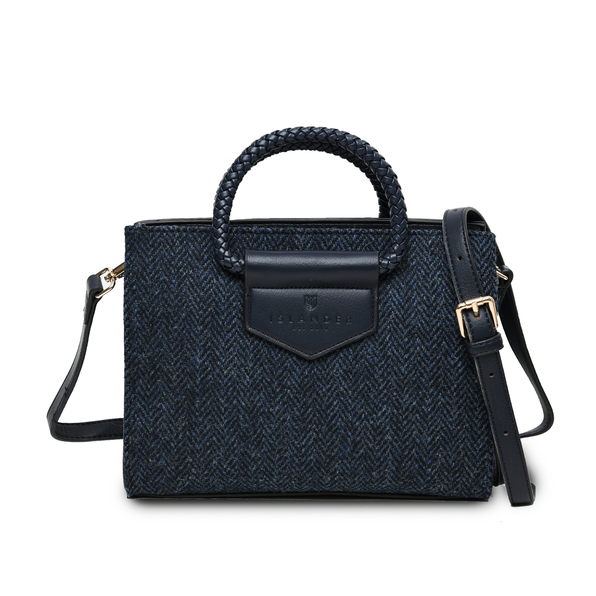 Arran Tasche Navy Herringbone
