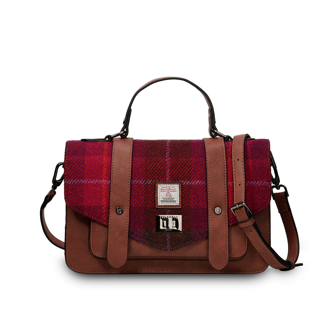 The Large Satchel Fuchsia Tartan