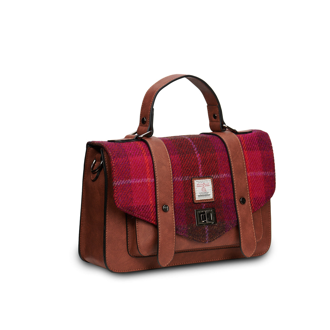 The Large Satchel Fuchsia Tartan