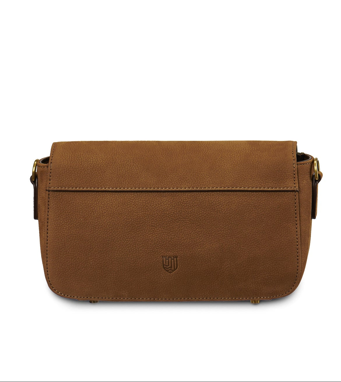 The Caithness Leather Clutch - Chestnut Blue