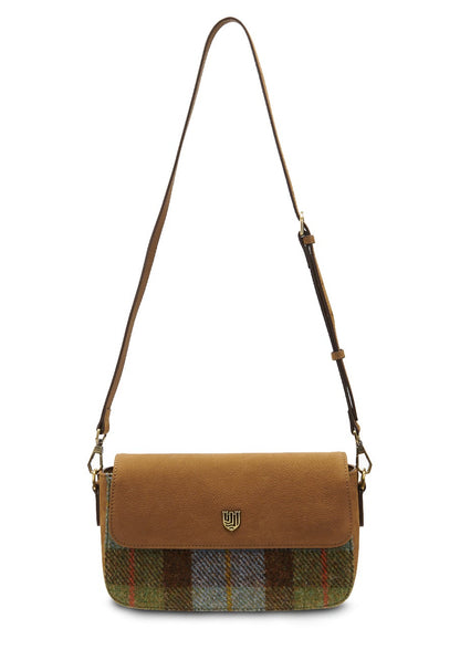 The Caithness Leather Clutch - Chestnut Blue