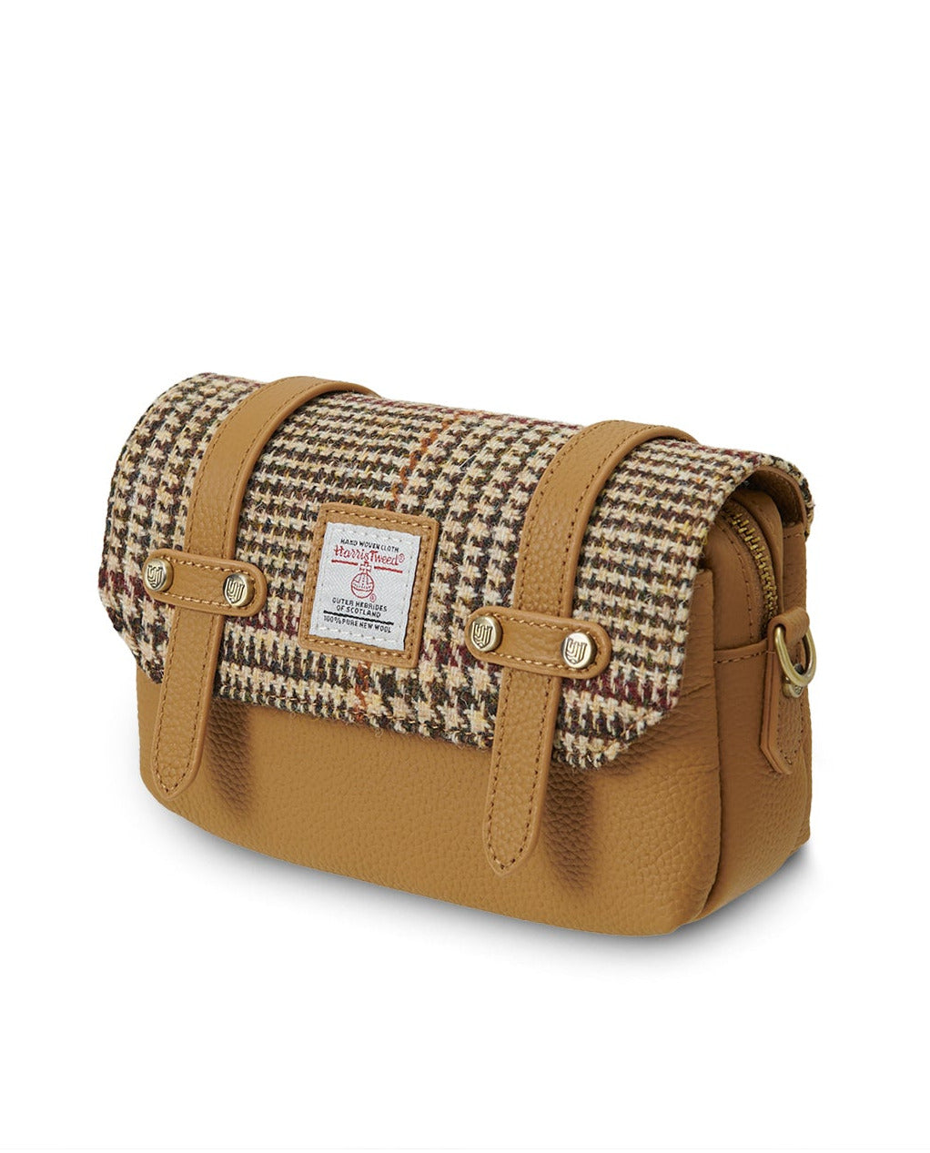 The Skye Leather Beige Dogtooth