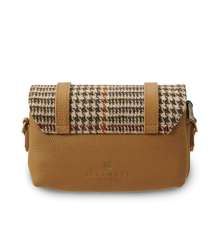 The Skye Leather Beige Dogtooth