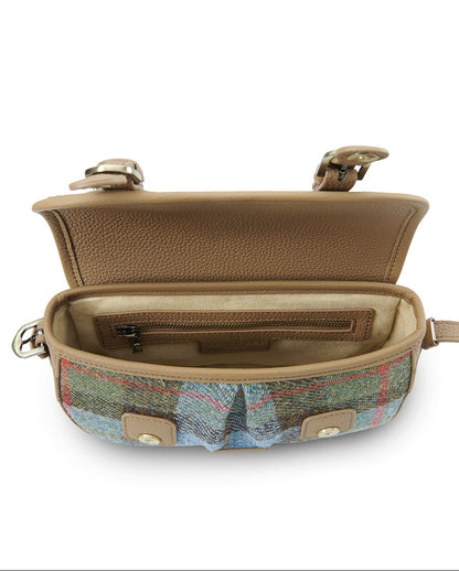 The Rowan Leather Chestnut Blue Tartan