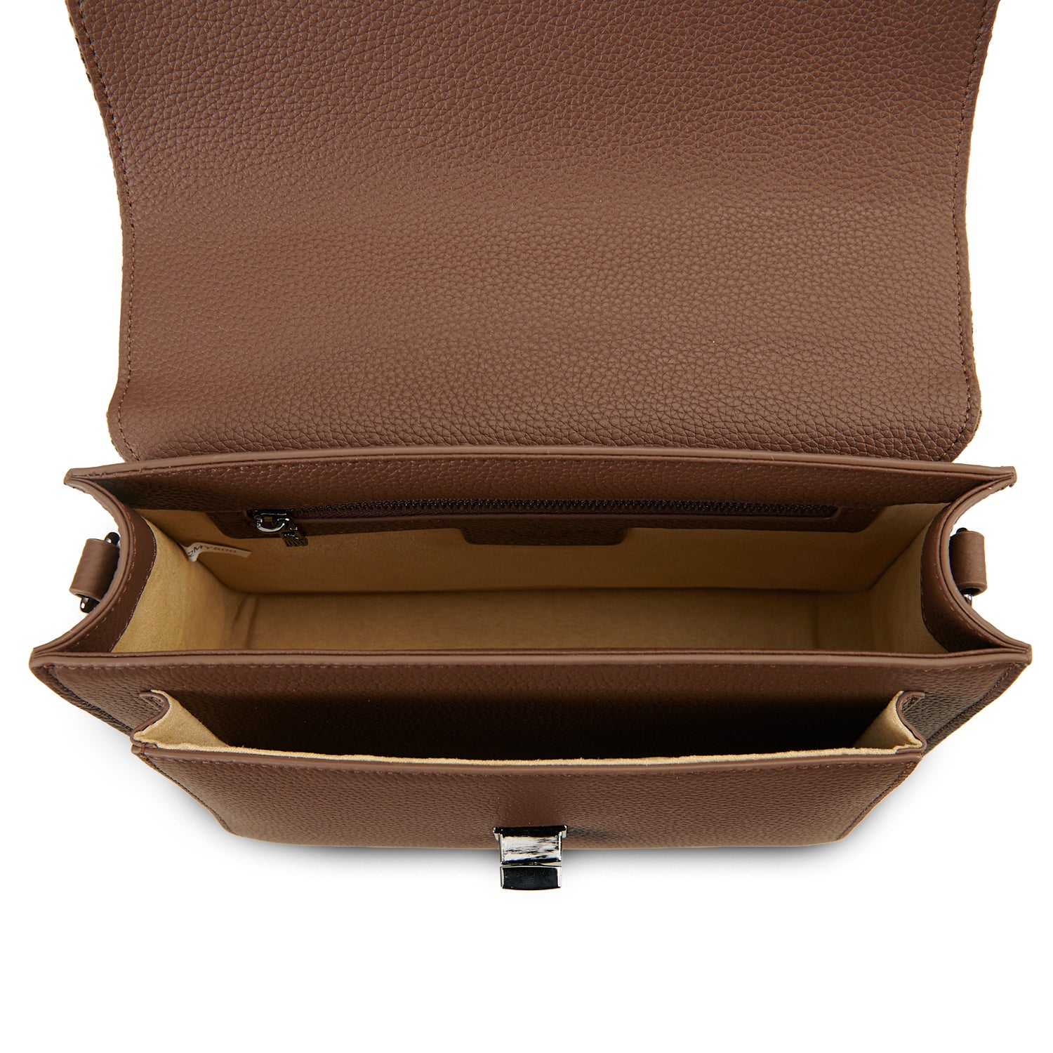 The Medium Leather Satchel Chestnut Tartan