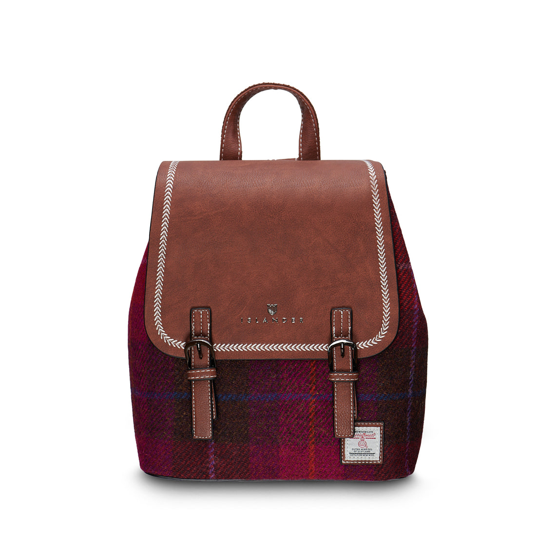 The Jura Backpack Fuchsia Tartan