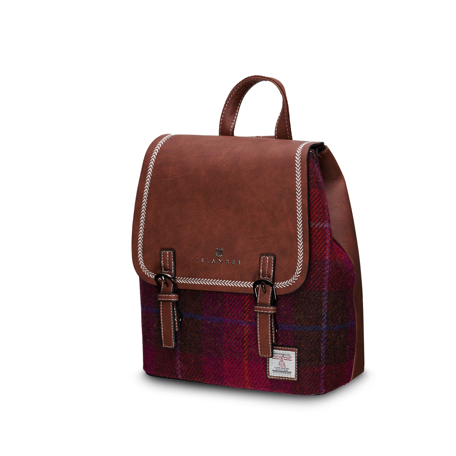 The Jura Backpack Fuchsia Tartan