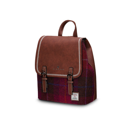 The Jura Backpack Fuchsia Tartan
