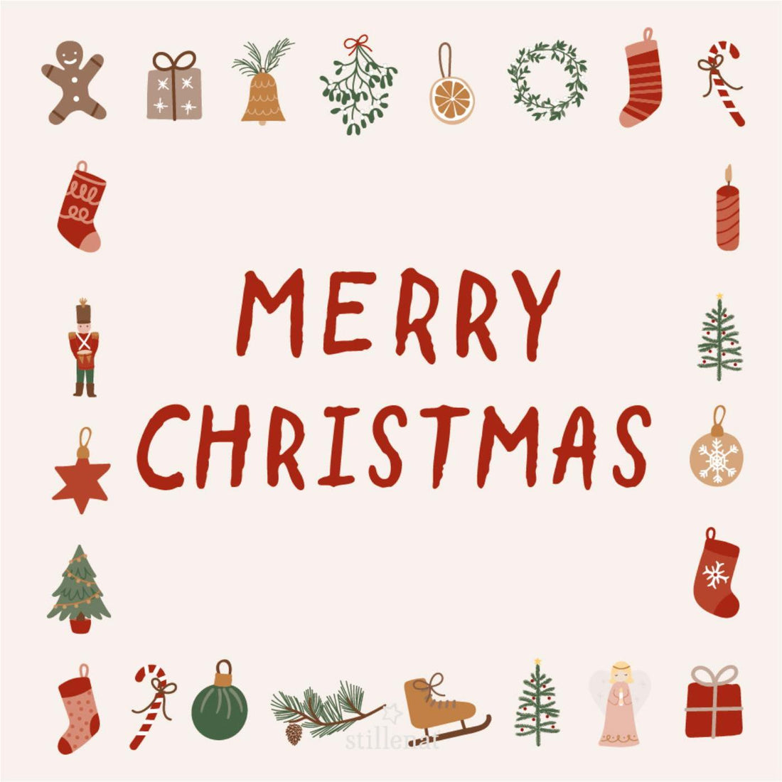 Serviette Merry Christmas und Weihnachtsmotive 20 Stck