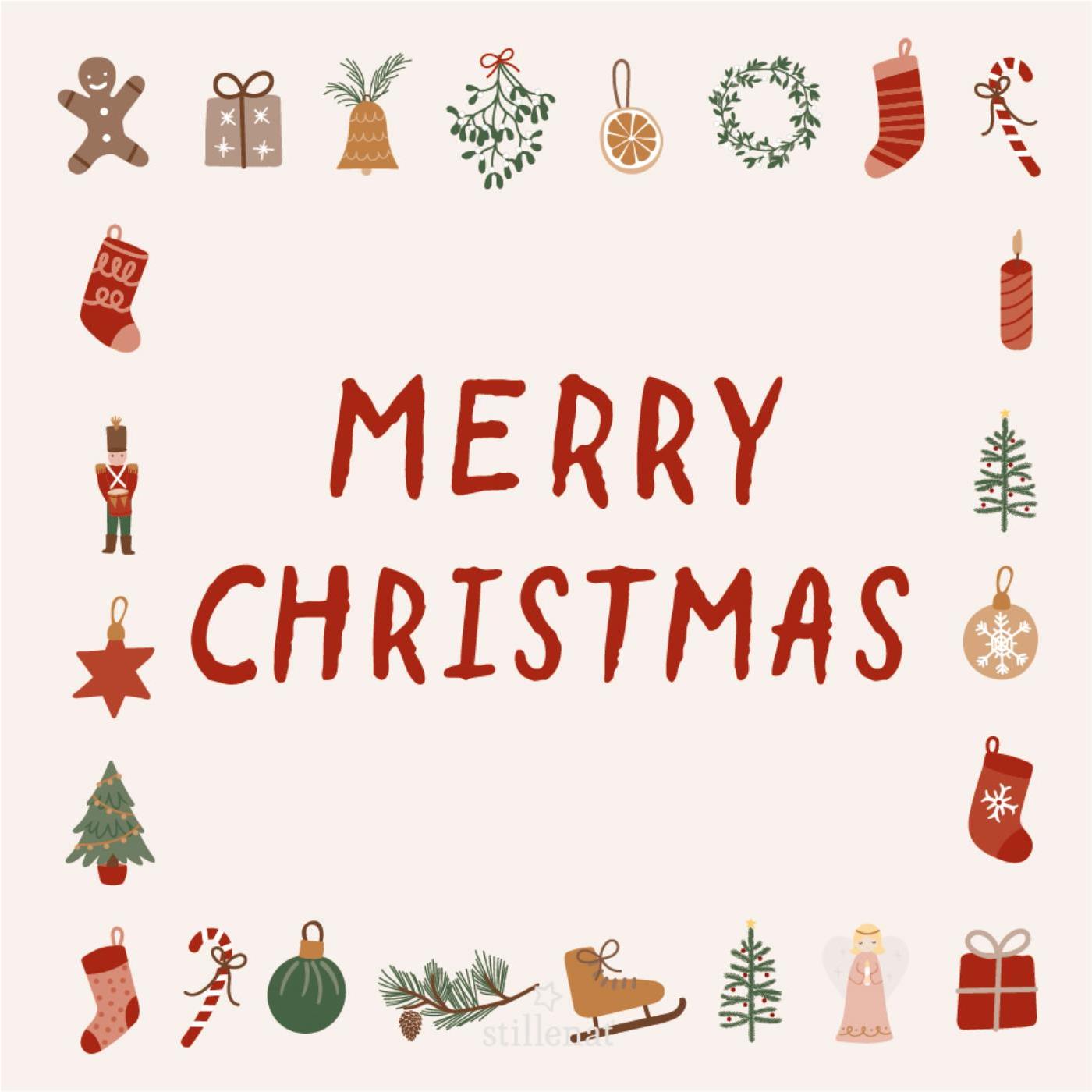 Serviette Merry Christmas und Weihnachtsmotive 20 Stck
