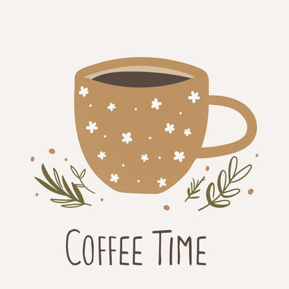 Metallschild Coffee Time