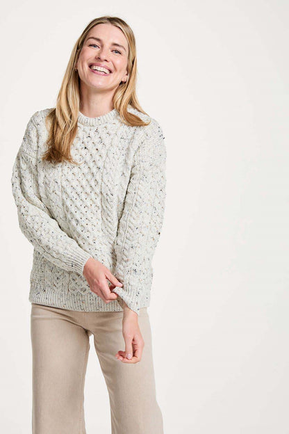 Traditioneller Aran Pullover – Unisex - 100% Merinowolle