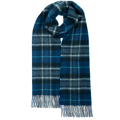 Darwin MacRae Hunting Blue Tartan Oversized Lambswool Schal