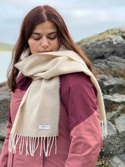 Merino Lambswool Schal Basswood Herringbone