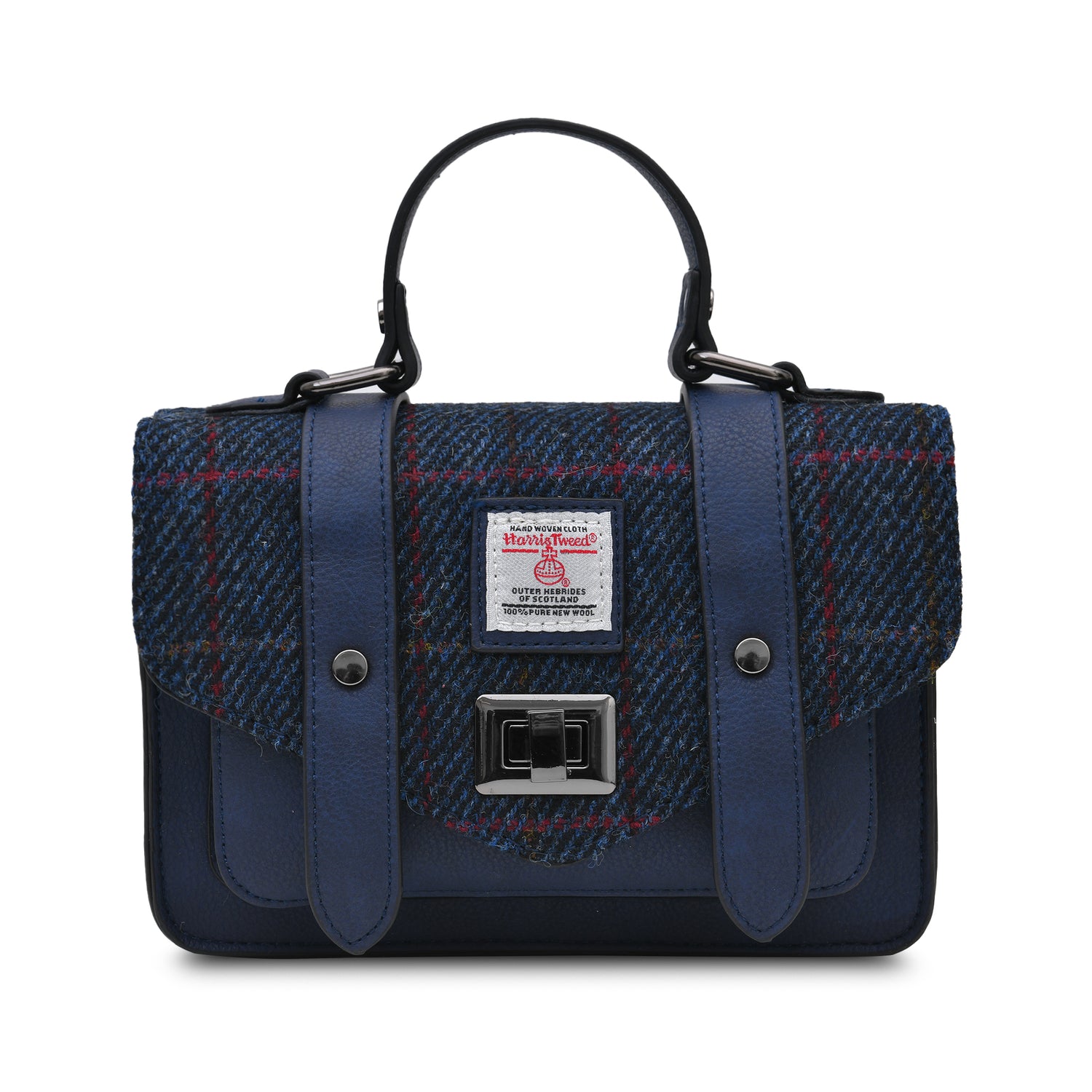 The Mini Satchel Navy Tartan