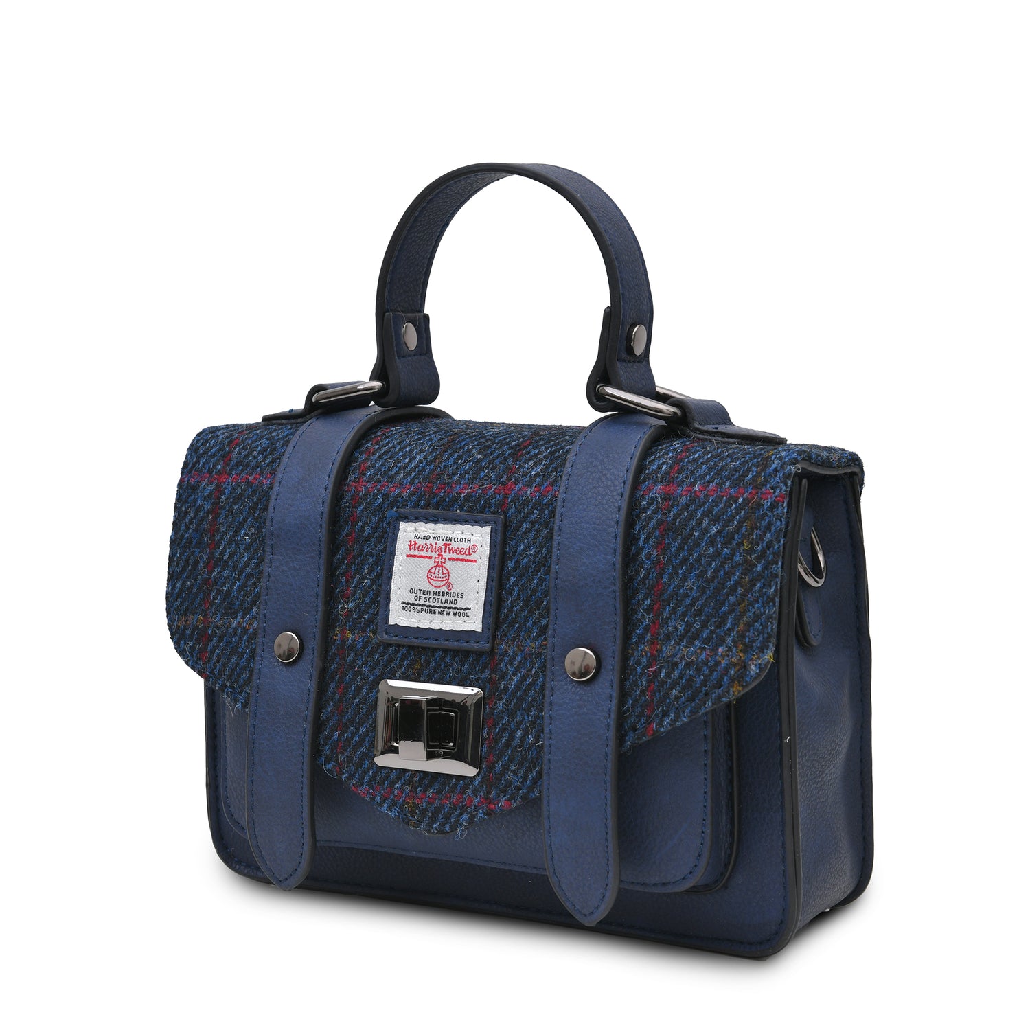 The Mini Satchel Navy Tartan