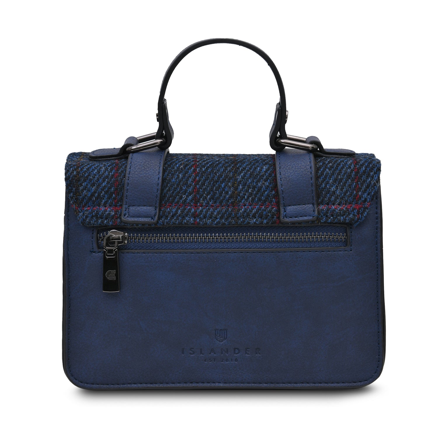 The Mini Satchel Navy Tartan