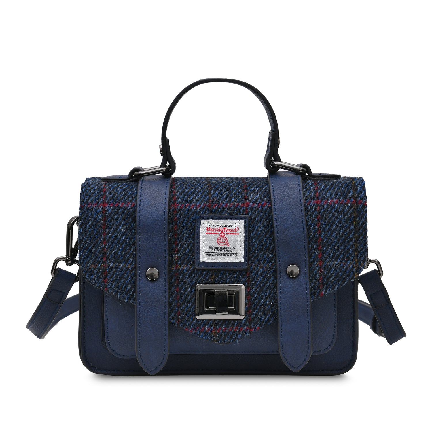The Mini Satchel Navy Tartan