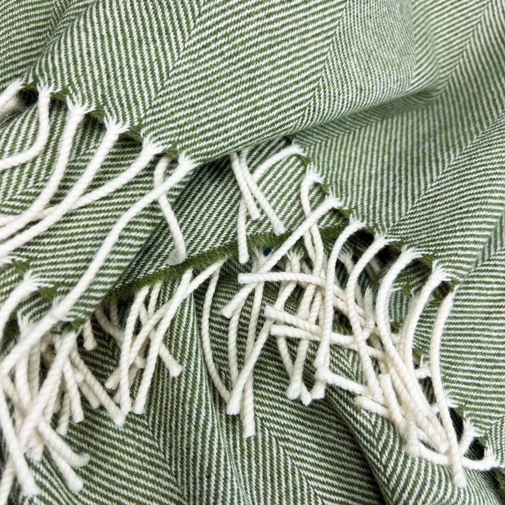 Merino Lambswool Wohndecke Fern