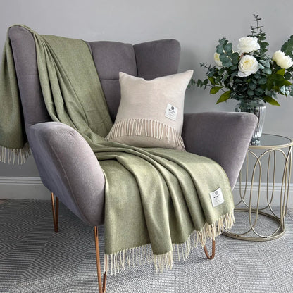 Merino Lambswool Wohndecke Fern