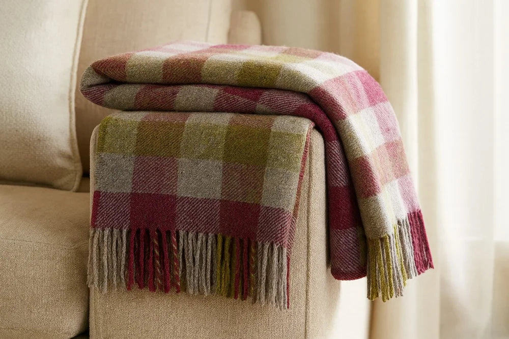 Wolldecke Forever Orchard Plaid – 100 % recycelte Merinowolle