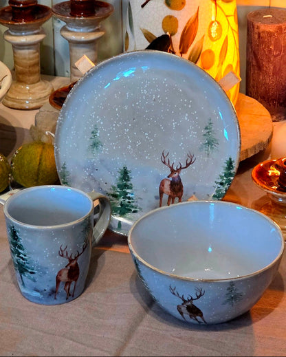 Winterwald Frühstücks- &amp; Kaffeeset – 3-teilig