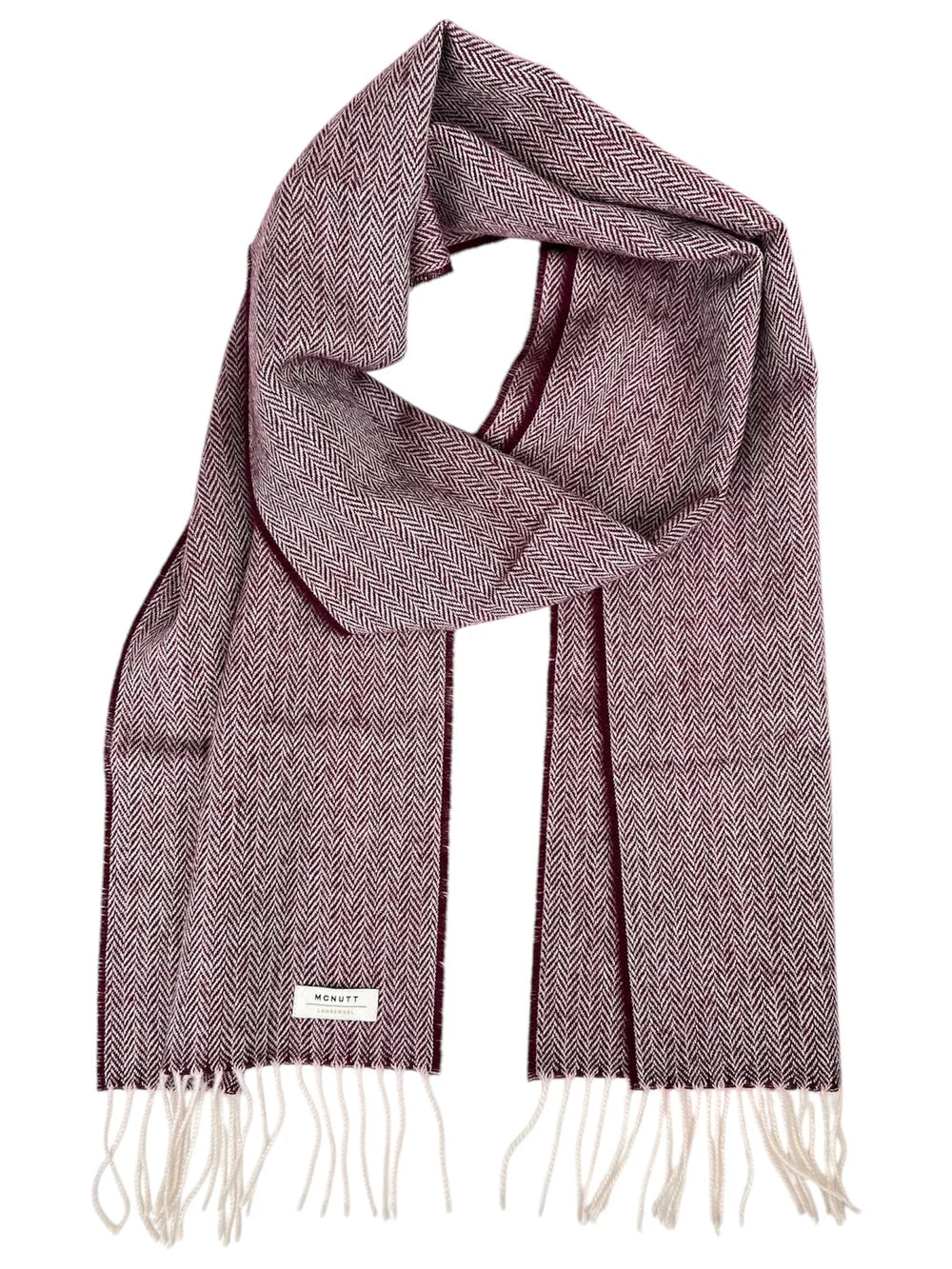 Merino Lambswool Schal Mulberry Herringbone