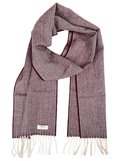 Merino Lambswool Schal Mulberry Herringbone