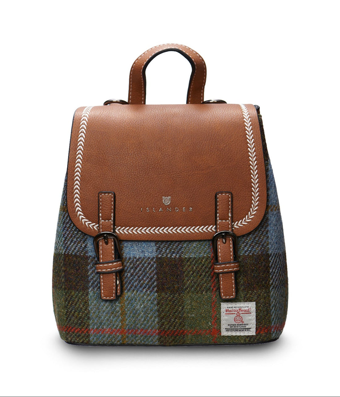 Mini Jura Rucksack - Chestnut and Blue Tartan