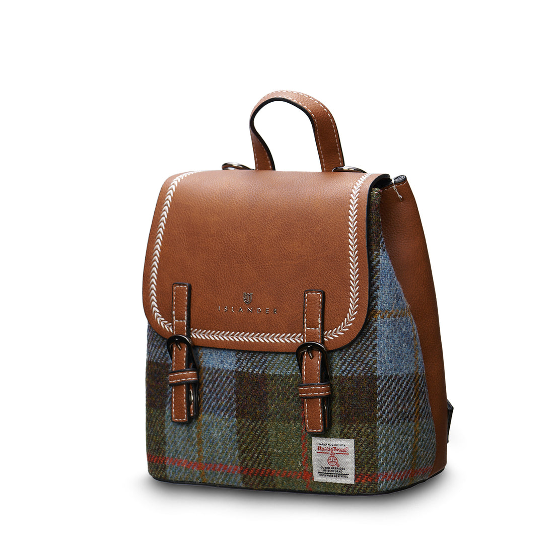 Mini Jura Rucksack - Chestnut and Blue Tartan
