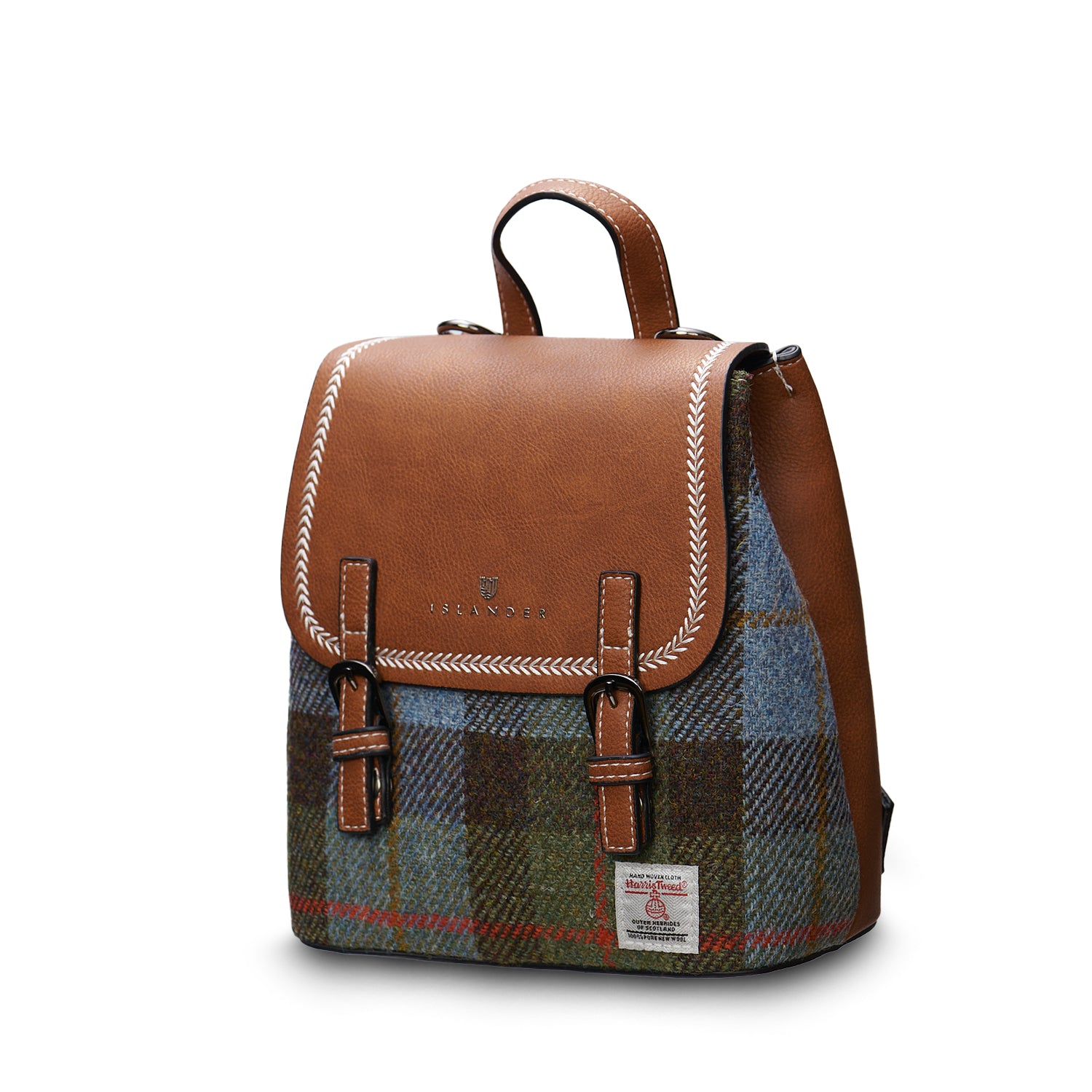 Mini Jura Rucksack - Chestnut and Blue Tartan